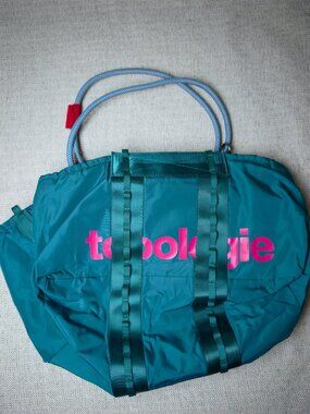 Topologie Teal Tote Bag with Blue Rope Handles